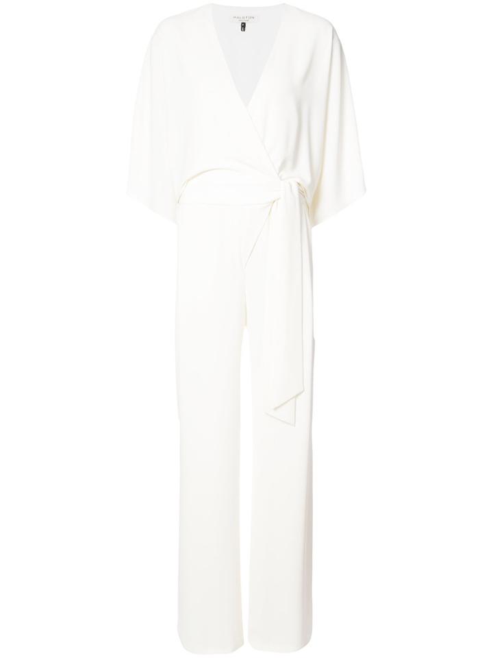 Halston Heritage Wrap Front Jumpsuit - White