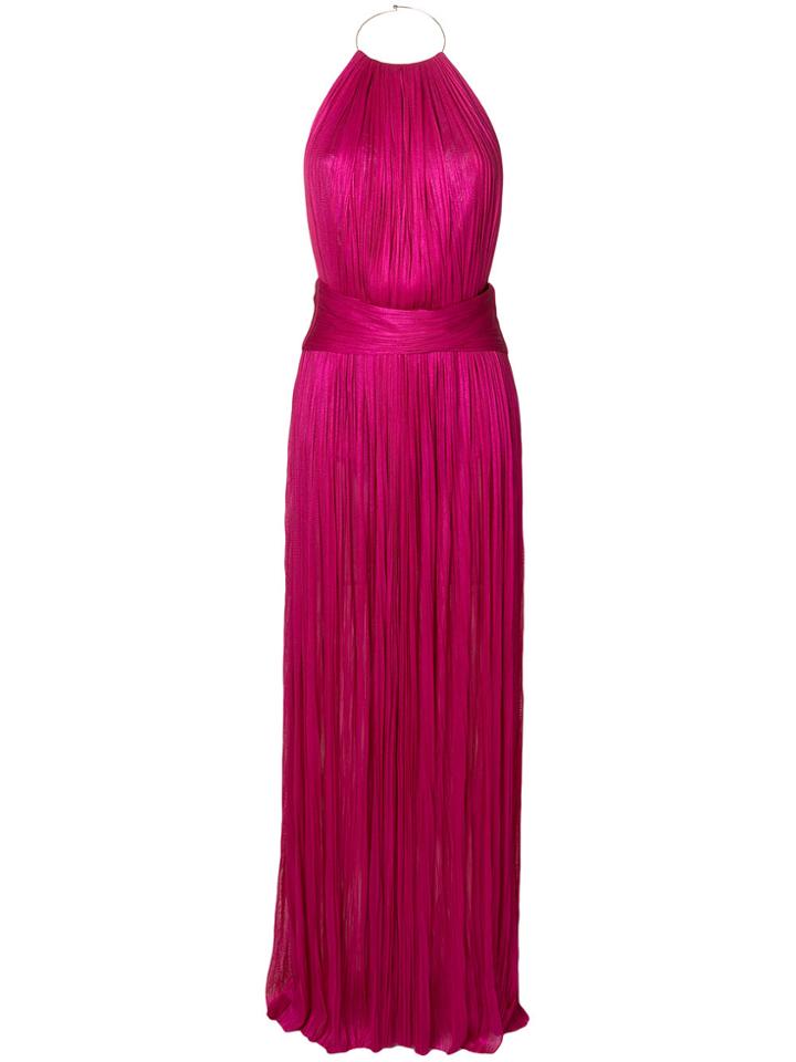 Maria Lucia Hohan Ruched Halter Neck Dress - Pink & Purple