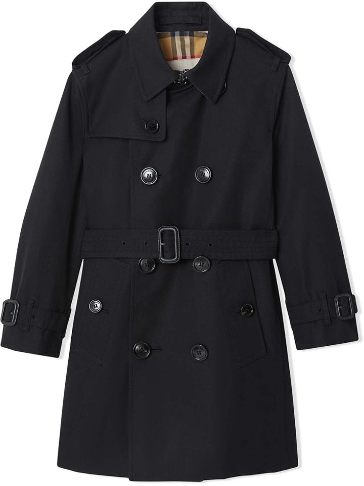 Burberry Kids Teen The Sandringham Trench Coat - Black