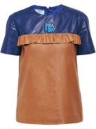 Prada Ruffle Detail T-shirt - Brown