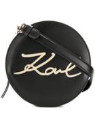 Karl Lagerfeld K/signature Round Crossbody Bag - Black