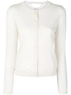 Red Valentino - Classic Cardigan - Women - Silk/polyamide/cashmere - M, White, Silk/polyamide/cashmere