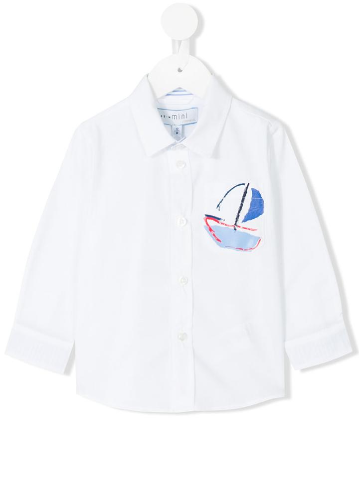 Simonetta - Boat Print Shirt - Kids - Cotton - 12 Mth, White