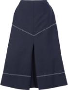 Ellery Stitching Detailing A-line Skirt, Women's, Size: 2, Blue, Polyester/spandex/elastane/virgin Wool