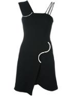 David Koma Asymmetric Dress, Women's, Size: 12, Black, Polyamide/spandex/elastane/acetate/wool