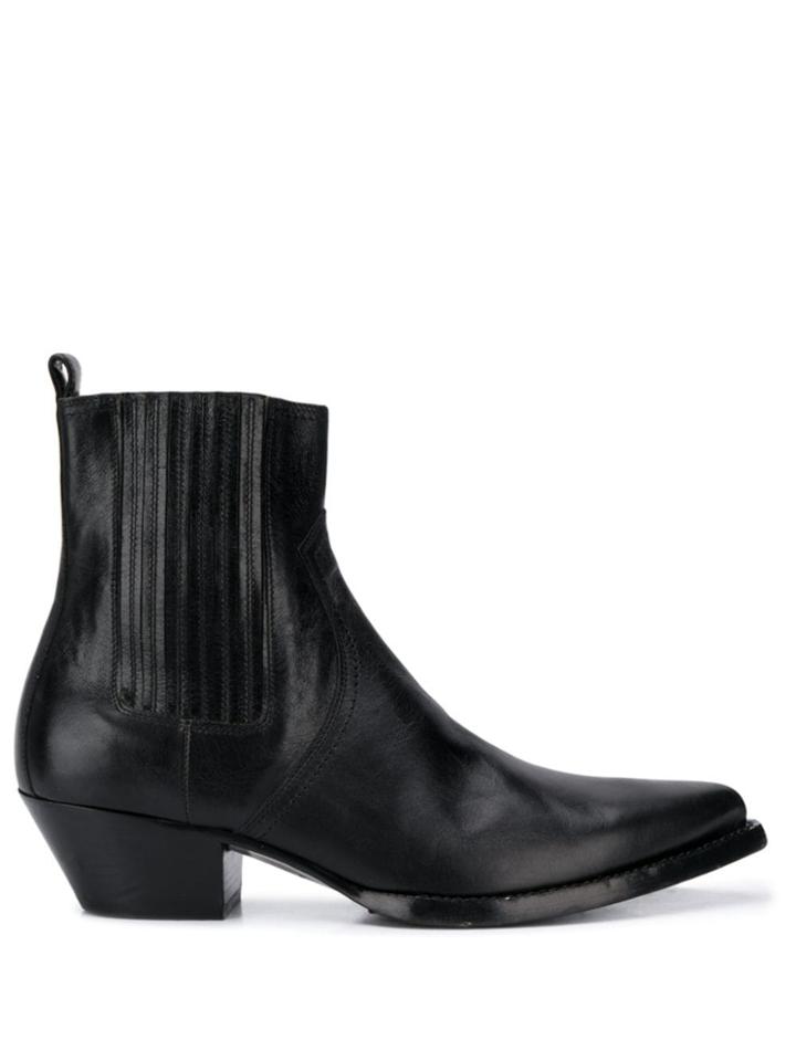 Saint Laurent Lukas Leather Boots - Black