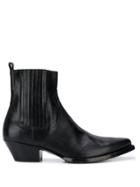 Saint Laurent Lukas Leather Boots - Black