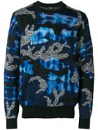 Diesel Camouflage Contrast Sweater - Blue