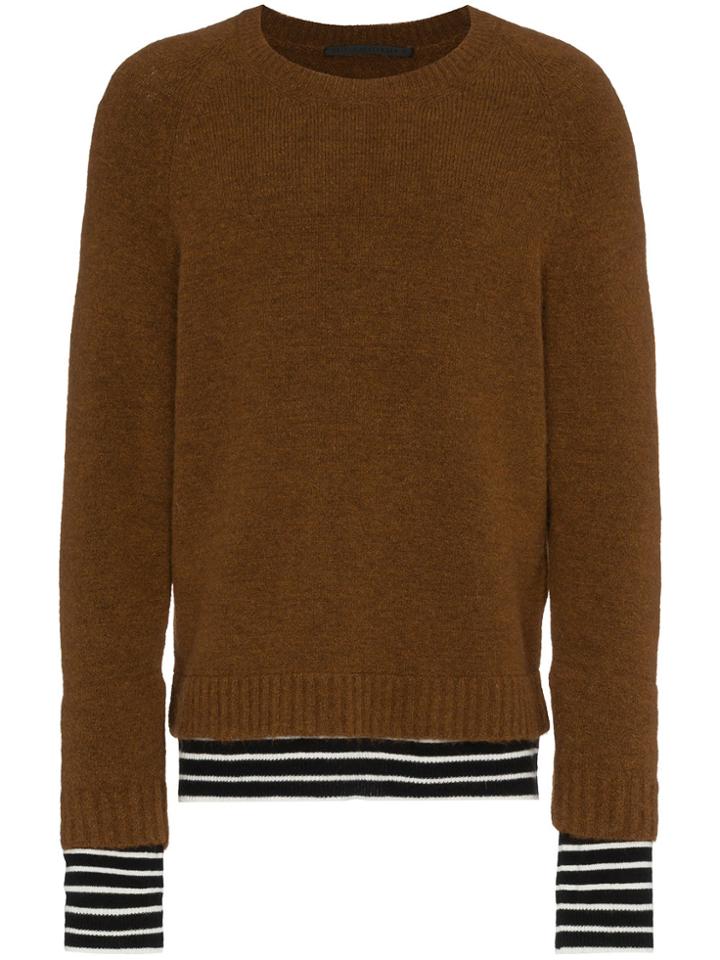 Haider Ackermann Stripe Hem Jumper - Brown