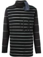 Klar Striped Roll Neck Sweater, Men's, Size: S, Black, Spandex/elastane/polyacrylic/cotton