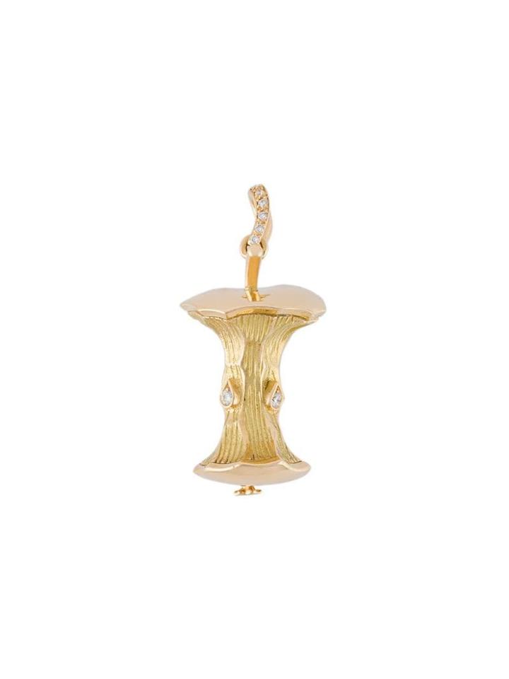 Aurelie Bidermann 'big Apple' Diamond Pendant - Yellow
