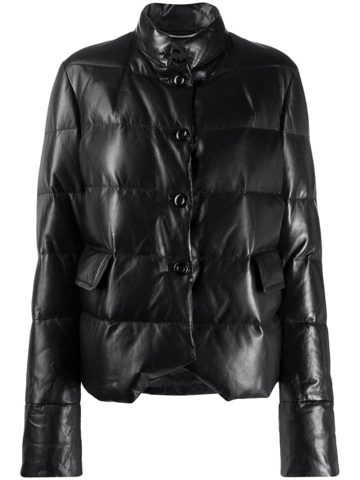 Ermanno Scervino Padded High Neck Jacket - Black
