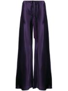 Roberto Cavalli High-waisted Tassel Palazzo Trousers - Pink & Purple