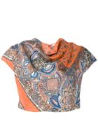 Chloé Cropped Paisley Blouse - Brown