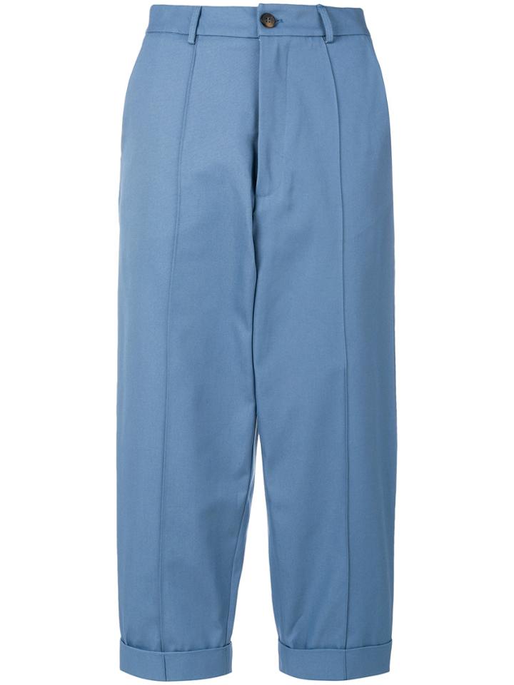Société Anonyme Cropped Chino Trousers - Blue