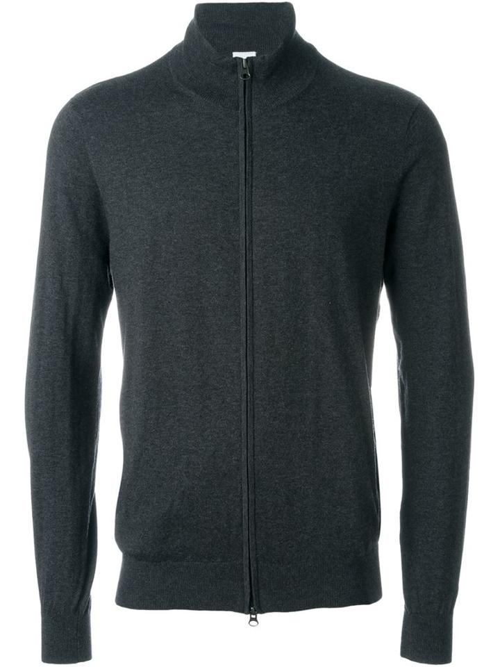Aspesi Zipped Cardigan, Men's, Size: 58, Grey, Cotton/cashmere