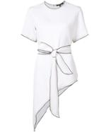 Derek Lam - Asymmetric Belted T-shirt - Women - Viscose - 42, White, Viscose