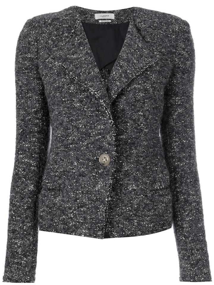 Isabel Marant Étoile - Single Breasted Jacket - Women - Cotton/polyamide/polyester/other Fibers - 38, Grey, Cotton/polyamide/polyester/other Fibers
