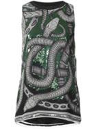 Barbara Bui Sequinned Snake Blouse - Green