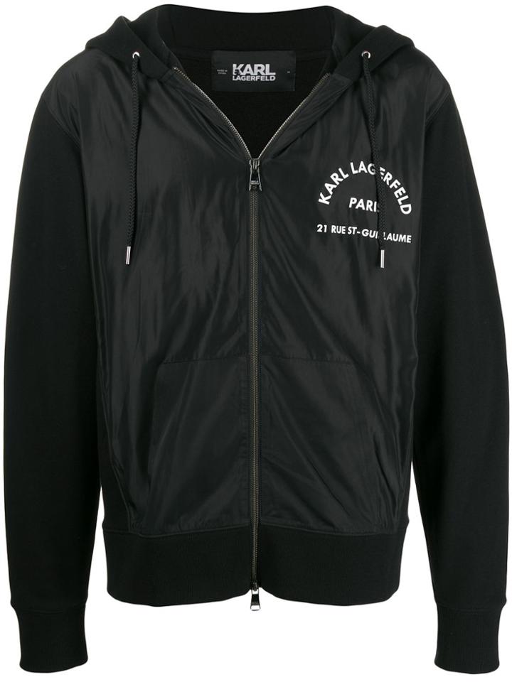 Karl Lagerfeld Rue St Guillaume Zip Hoodie - Black
