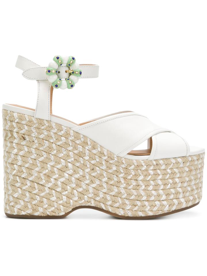 Marc Jacobs Rowan Espadrille Wedges - White