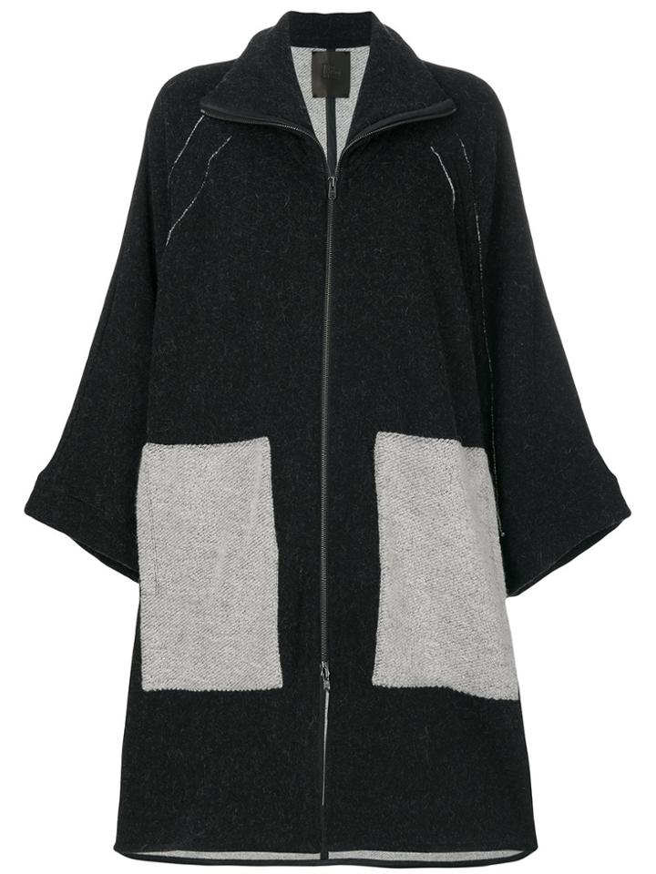 Lost & Found Ria Dunn Zipped Cardi Coat - Black