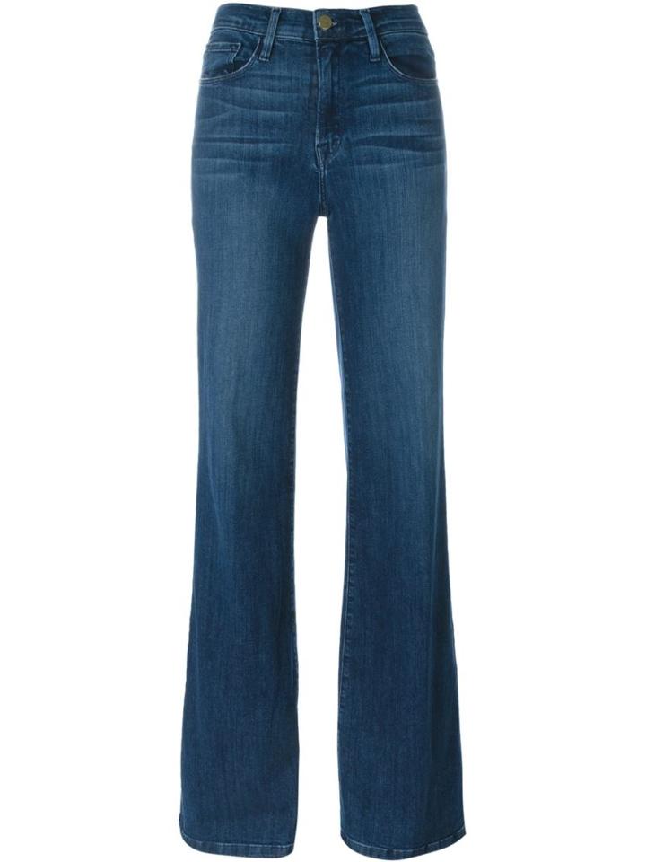 Frame Denim 'le High Flare' Jeans, Women's, Size: 28, Blue, Cotton/polyester/spandex/elastane