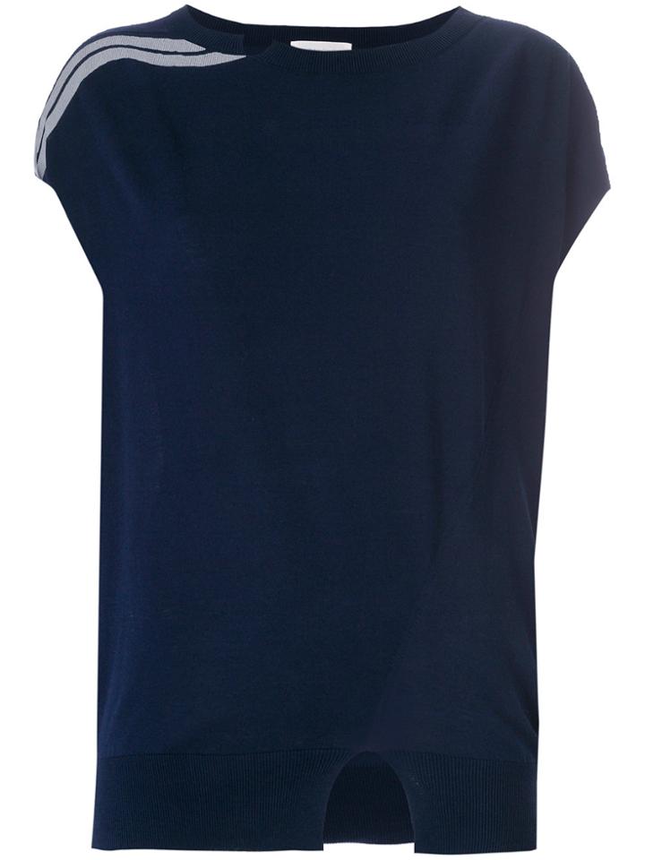 Zanone Cut-out Detail Knitted Top - Blue