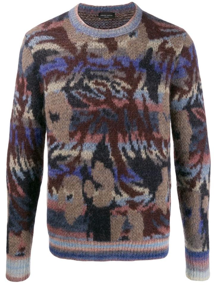 Roberto Collina Intarsia Knit Jumper - Grey