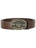 Dsquared2 Embossed Plaque Belt, Men's, Size: 105, Brown, Leather/aluminium