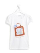 I Pinco Pallino Hand Bag Print T-shirt, Girl's, Size: 12 Yrs, White