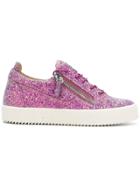 Giuseppe Zanotti Design Glitter Sneakers - Pink & Purple