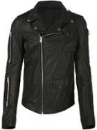 Rick Owens Biker Jacket, Men's, Size: 48, Black, Leather/cotton