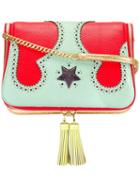 The Volon Brogue Detailing Crossbody Bag, Women's, Green