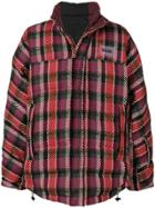 Napa By Martine Rose Padded Check Jacket - Purple