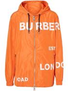 Burberry Horseferry Print Nylon Hooded Jacket - Orange