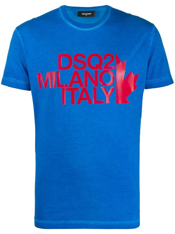 Dsquared2 Logo Print Crewneck T-shirt - Blue