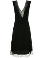 Neil Barrett Lace Trim Knee Length Dress - Black