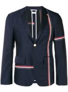 Thom Browne Allover Engineered Stripe Sport Coat - Blue