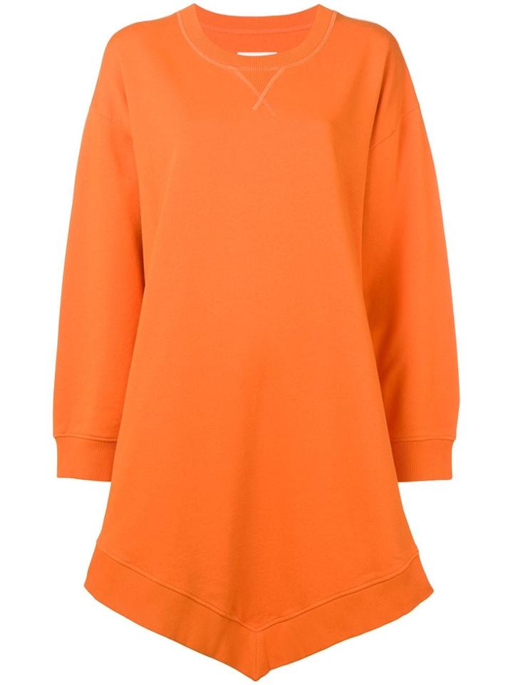 Mm6 Maison Margiela Sweatshirt Dress - Orange