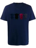 Emporio Armani Manga Bear Applique T-shirt - Blue