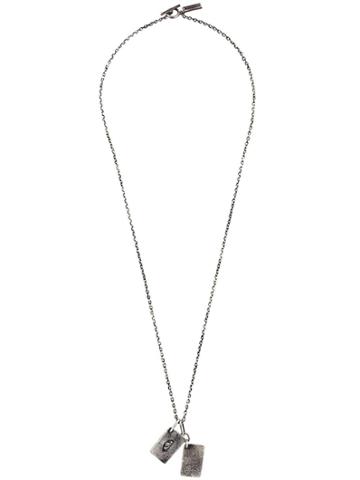 Henson Lion Crest Tags Necklace - Metallic