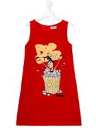 Moschino Kids Popcorn Print Dress, Girl's, Size: 14 Yrs, Red