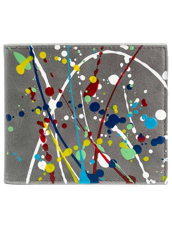 Maison Margiela Paint Bi-fold Wallet - Grey