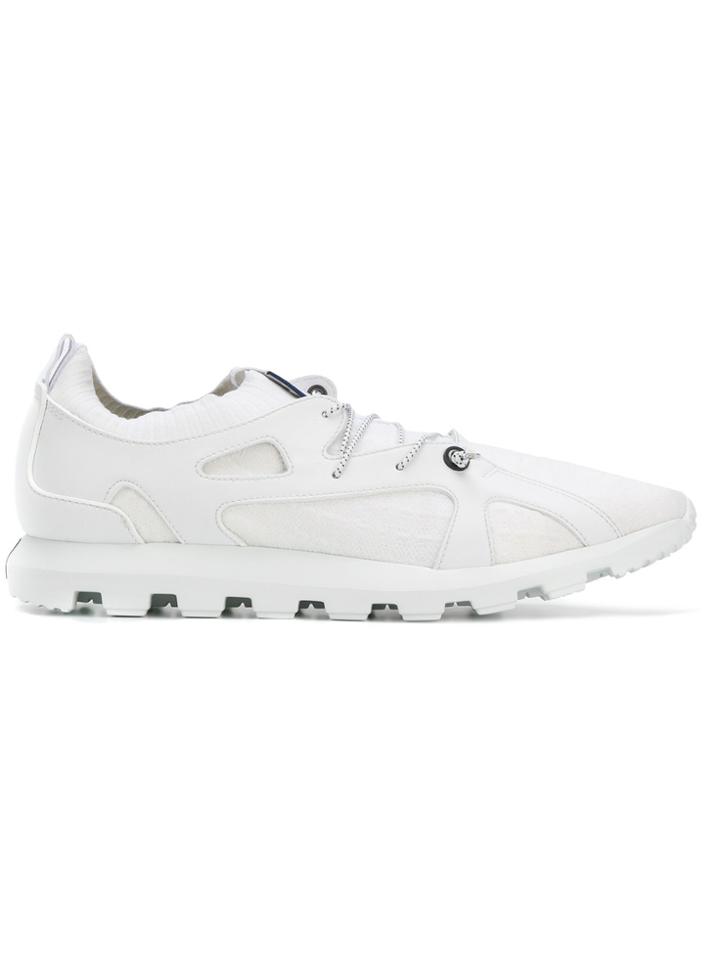 Ermenegildo Zegna Ridged Sock Sneakers - White
