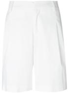 Les Hommes Pleated Tailored Shorts, Men's, Size: 52, White, Cotton/spandex/elastane