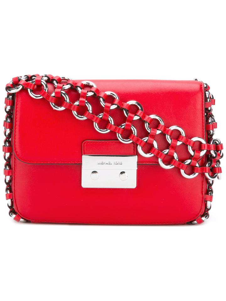 Michael Michael Kors Eyelet Strap Shoulder Bag - Red