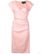 Nicole Miller Wrap-front Short Dress - Pink