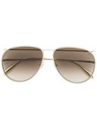 Alexander Mcqueen Eyewear Aviator Sunglasses - Gold