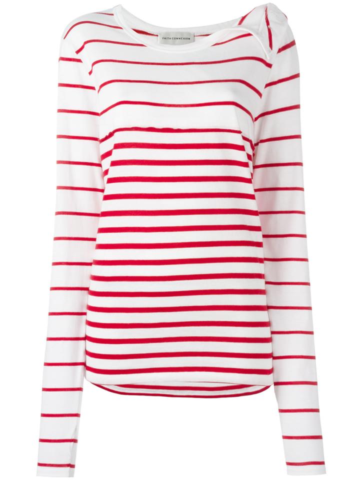 Faith Connexion Striped Jumper - White